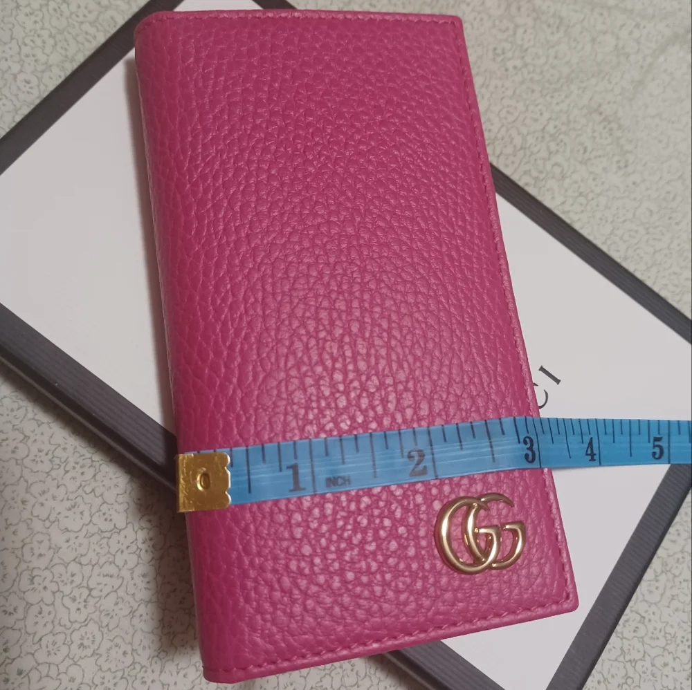 Gucci Pink Bifold Wallet Phone Card Holder Wallet Iphone 7/8